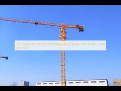 Używany żuraw wieżowy Qtz 100 6013 6t o niezależnej wysokości 45m Zoomlion